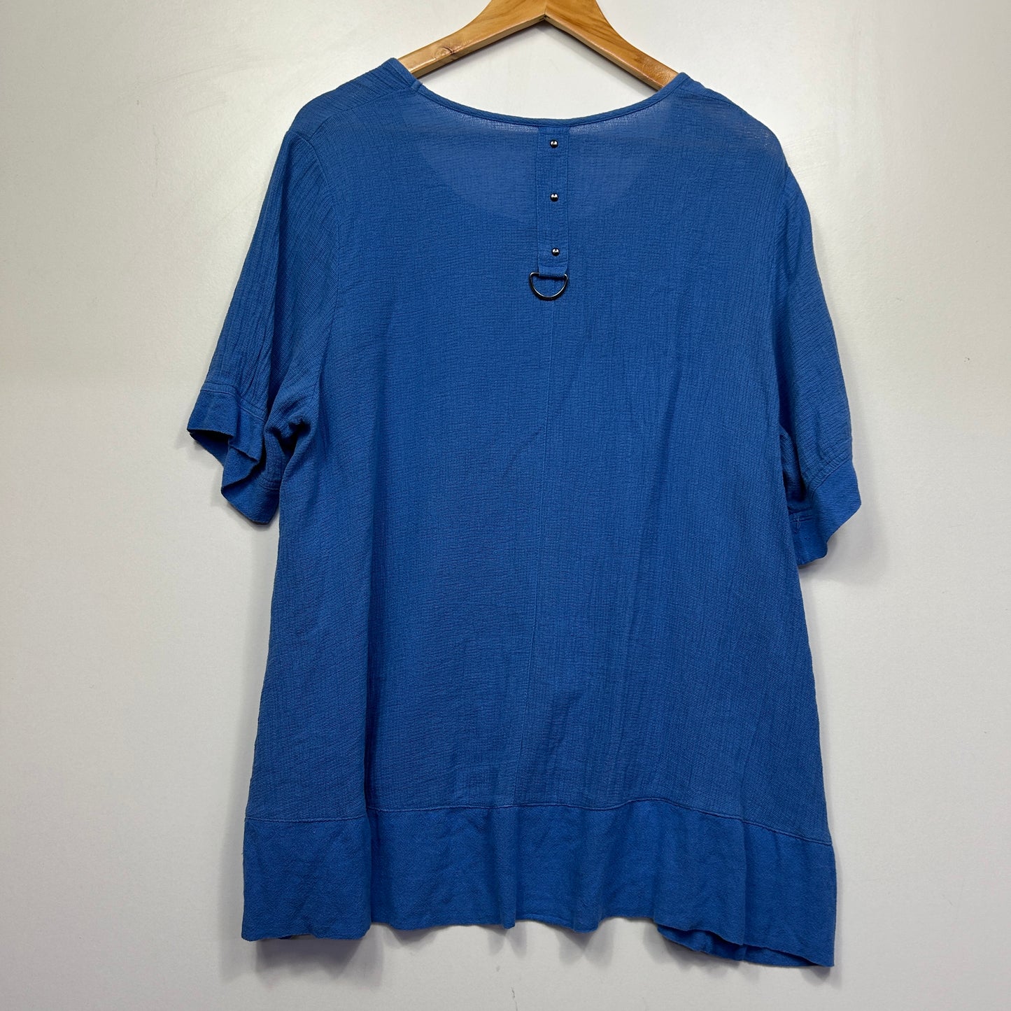 Blue t-shirt dress front view
