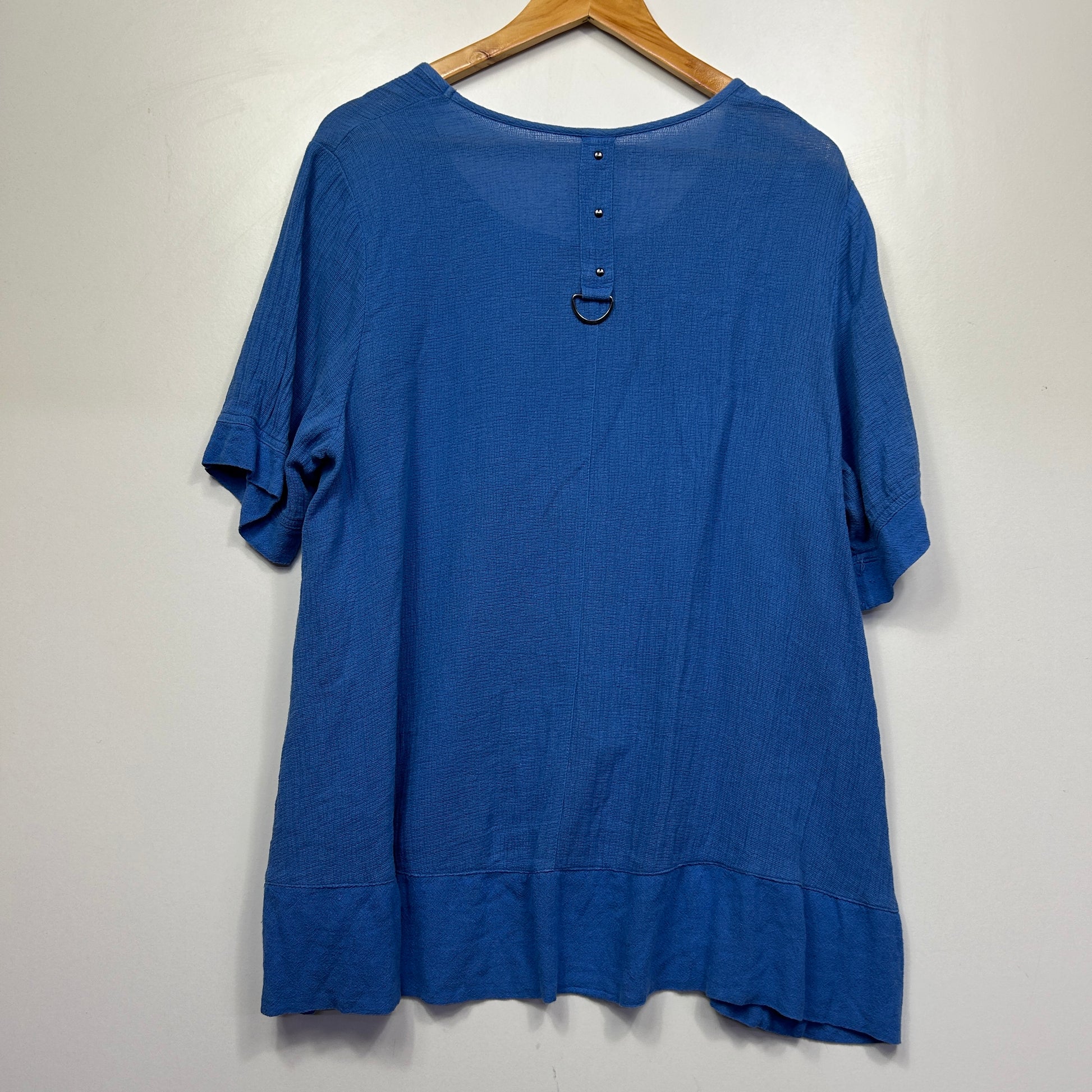 Blue t-shirt dress front view
