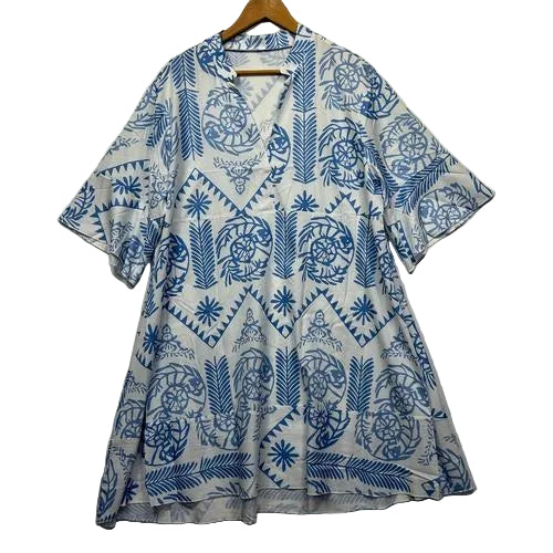 Blue & White Dress - Size 2XL