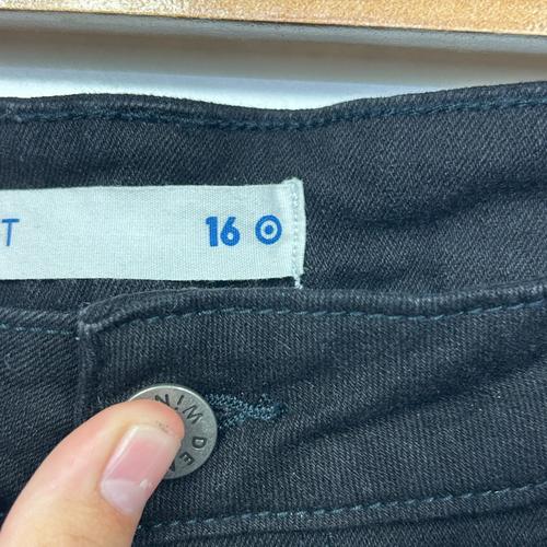 Target Black Cuffed Denim Shorts - Size 16