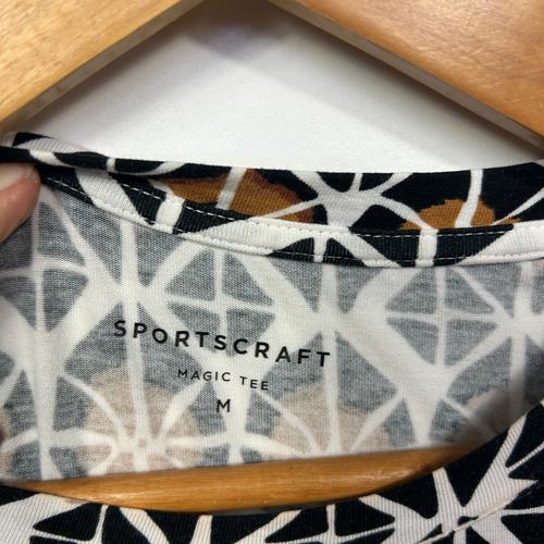 Sportscraft Geometric Print Top - Size 14