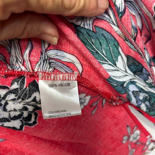Autograph Red Floral Print Kimono - Size 14
