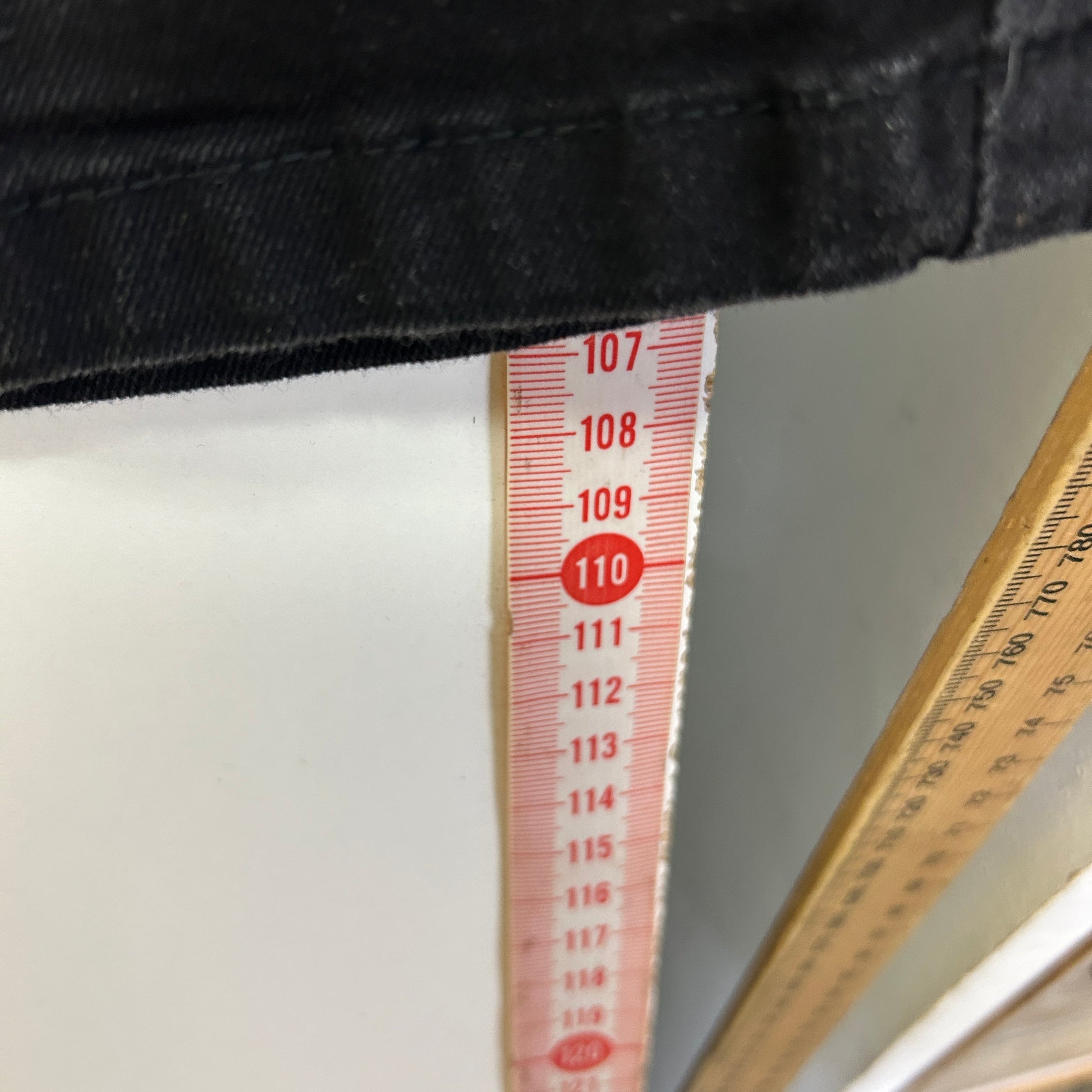 Measurement tape detail showing size markings