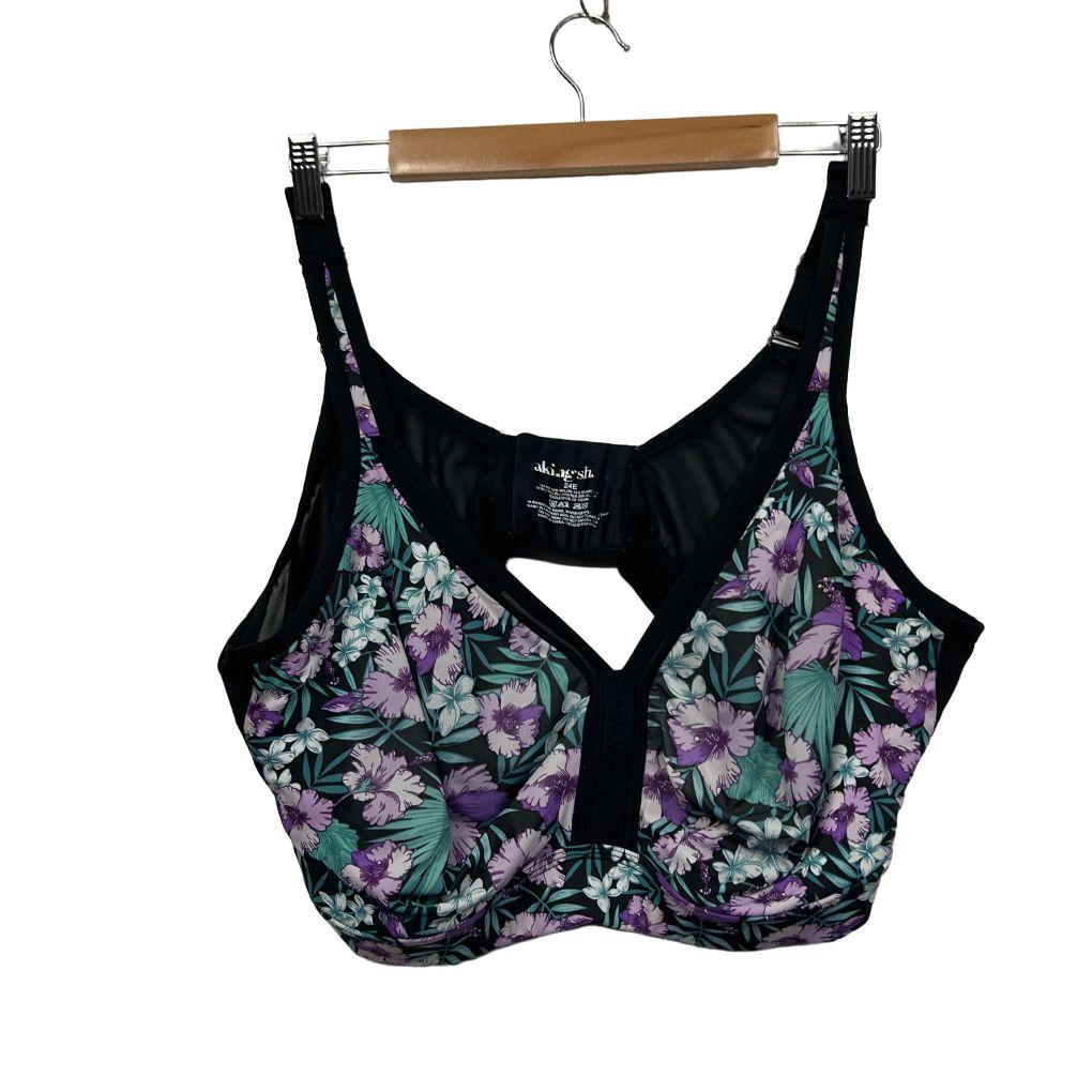Taking Shape Floral Bra - Size 24E (no underwire)