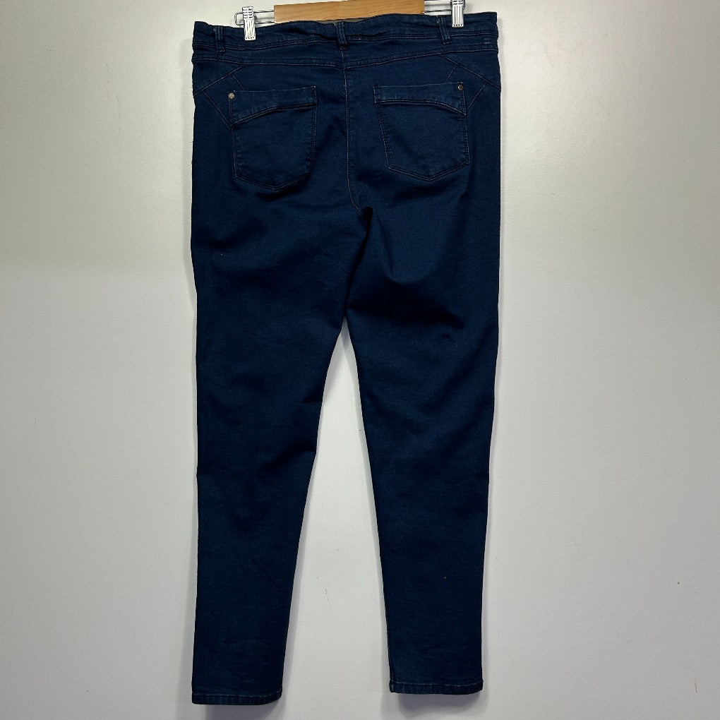 Dark blue jeans back view