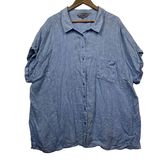 Blue denim shirt front view