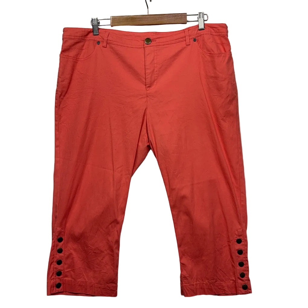 Red capri pants front view