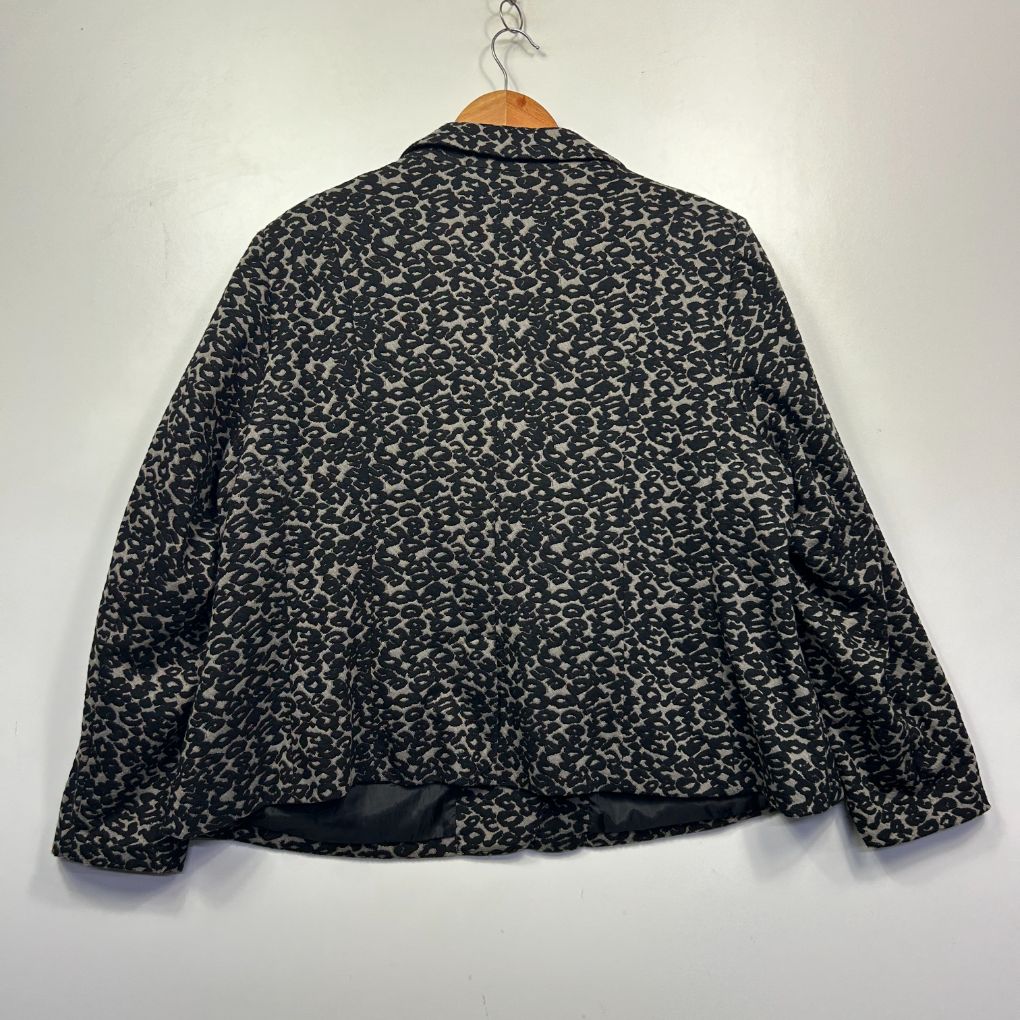 Black speckled blazer back view