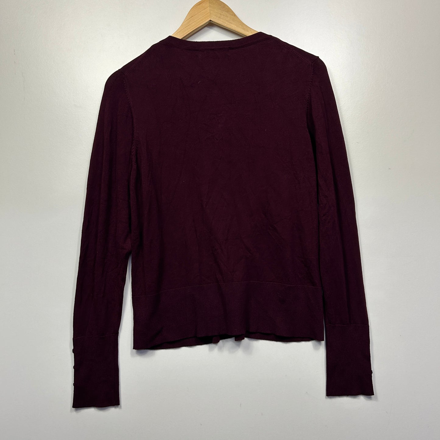 Maroon long sleeve top front view