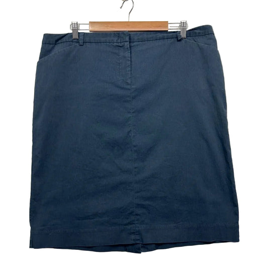 Navy blue skirt front view