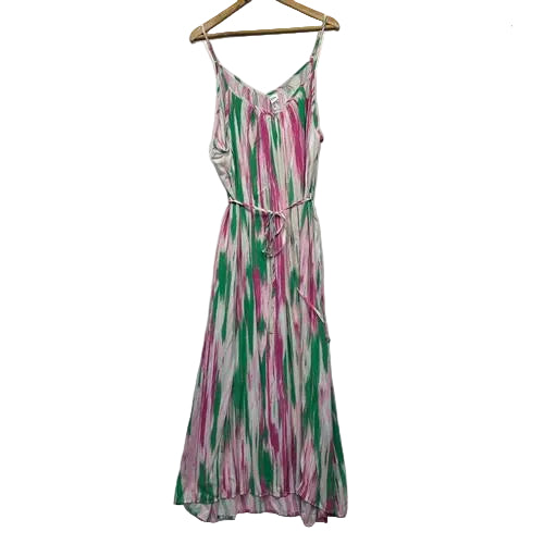 Anko Multicoloured Striped Pleated Dress - Size 22