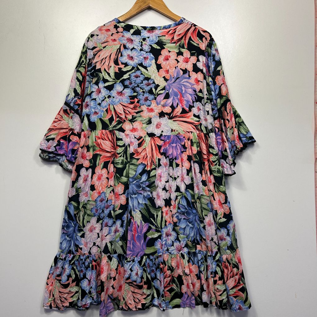 Multicolour floral dress front view