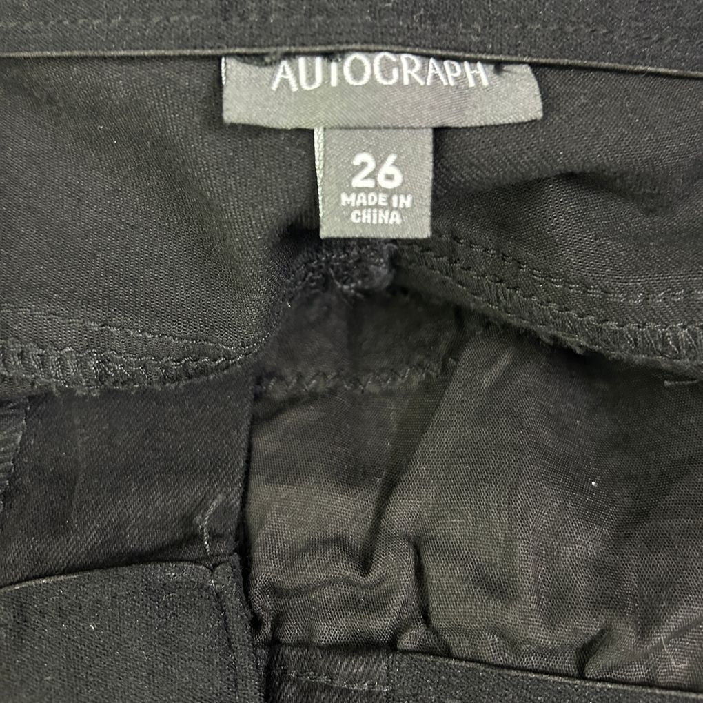 Autograph Black Distressed Cropped Jeans - Size 26