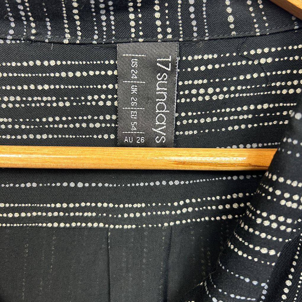 17 Sundays Black Shirt Dress - Size 26