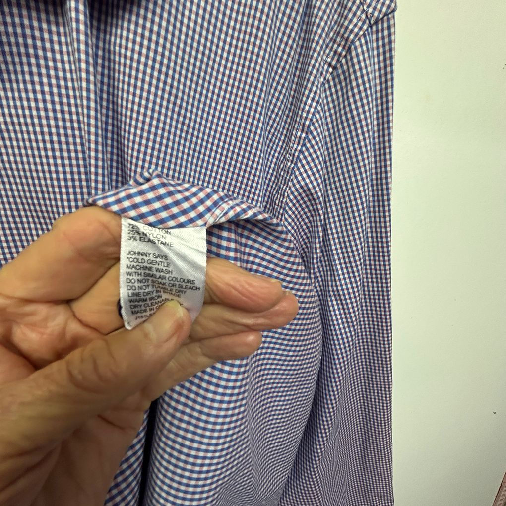Johnny Bigg Grey Check Shirt - Size 4XL