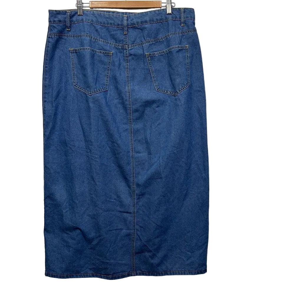 Shein Blue Denim Skirt - Size 1XL