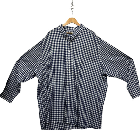 Black and white gingham check shirt front view