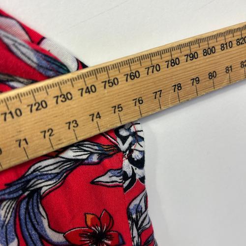 Autograph Red Floral Print Kimono - Size 14