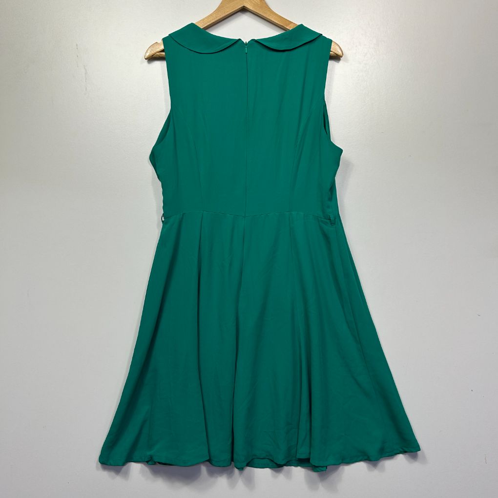 Green dress back view