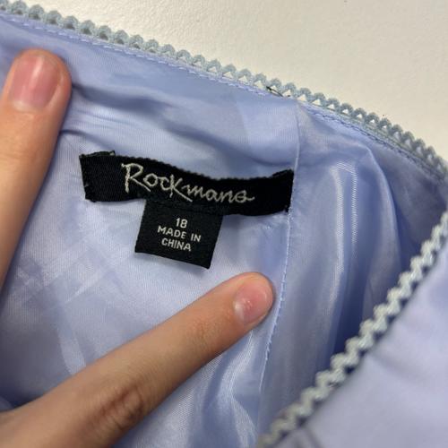 Rockmans Light Blue A-Line Skirt - Size 18