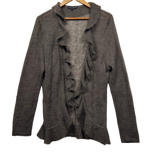 Charcoal grey cardigan front view