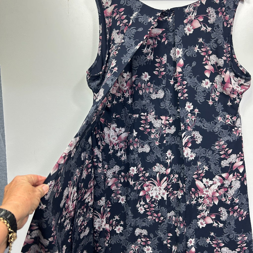 Katies Black Floral Sleeveless High-Low Dress - Size 20