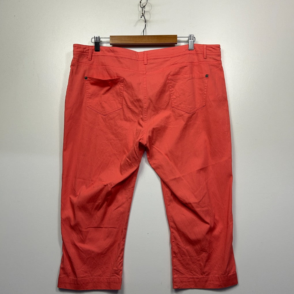 Red capri pants front view