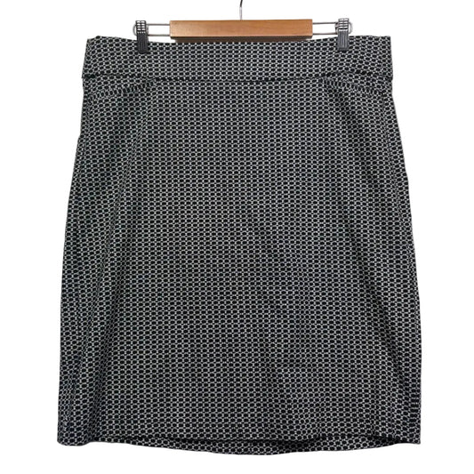 Black and white polka dot skirt front view