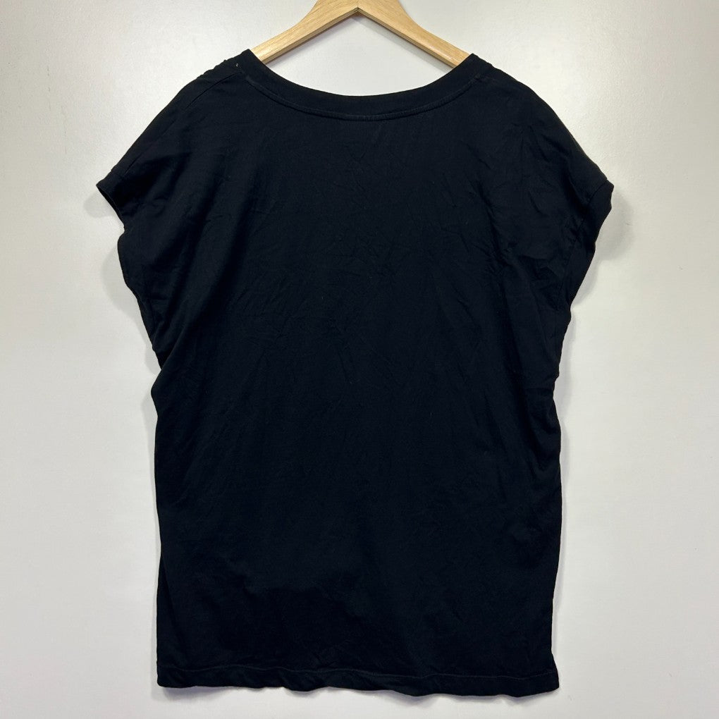 Black t-shirt front view