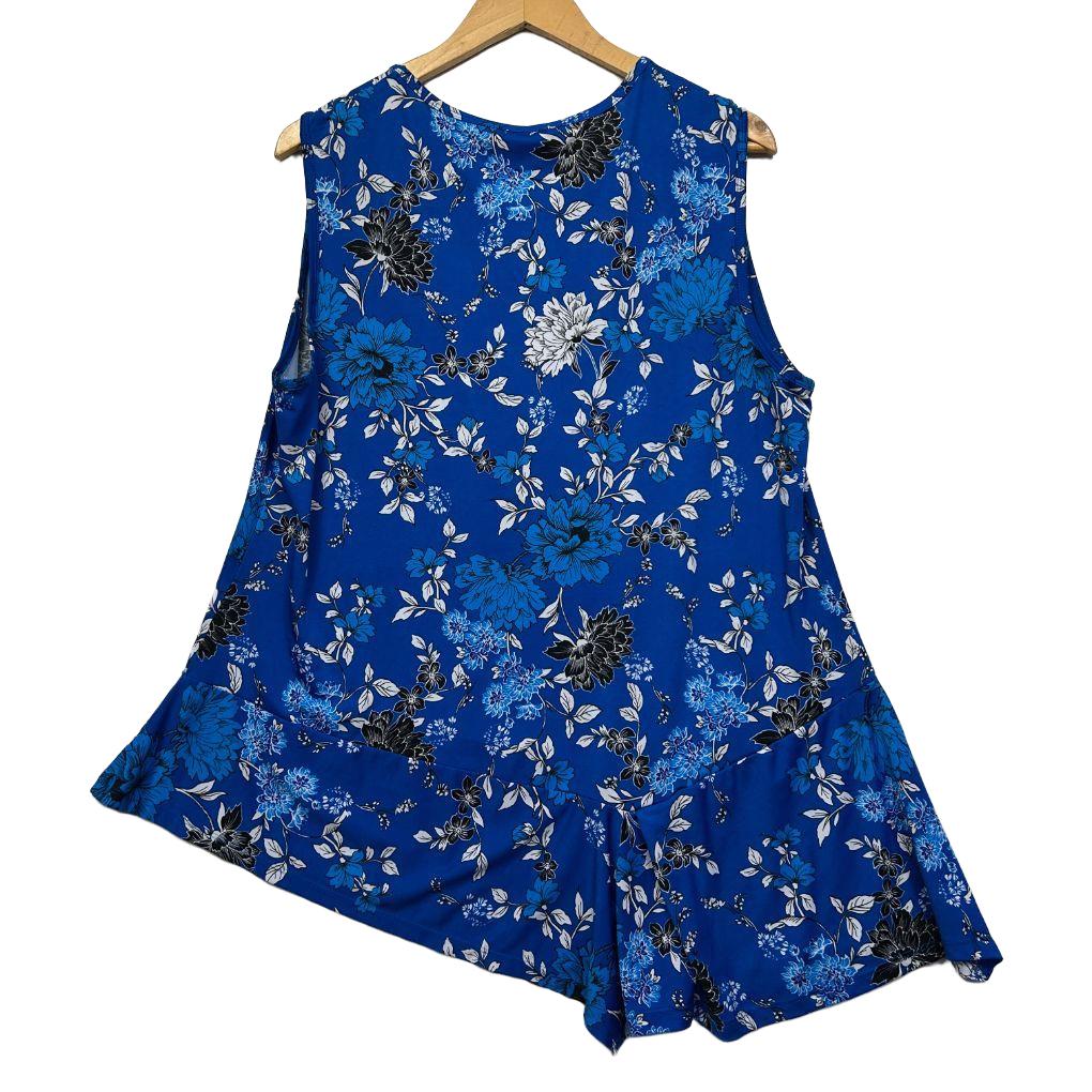 Millers Blue Floral Blouse - Size 20