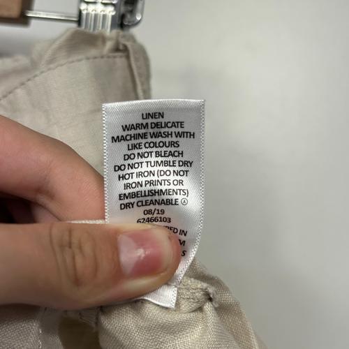 Target Woman Beige Belted Linen Shorts - Size 16