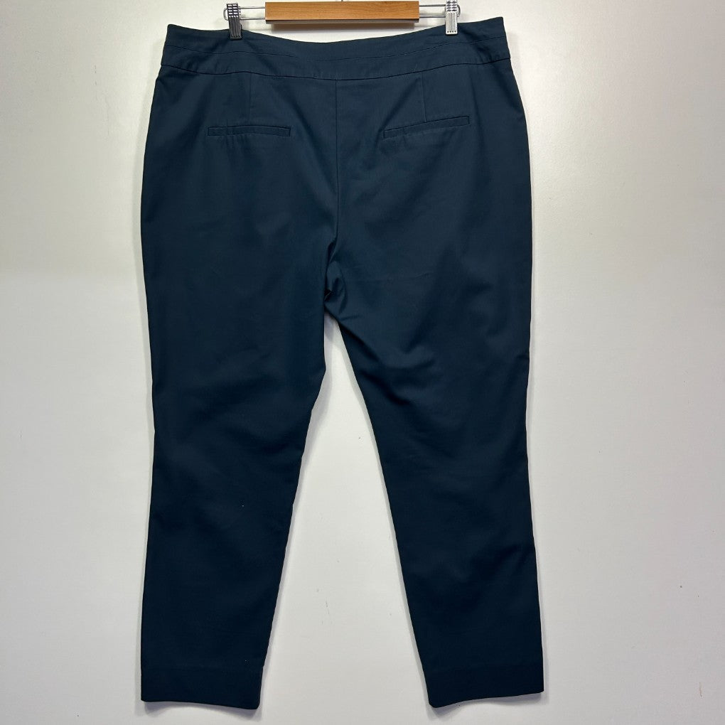Navy blue trousers back view