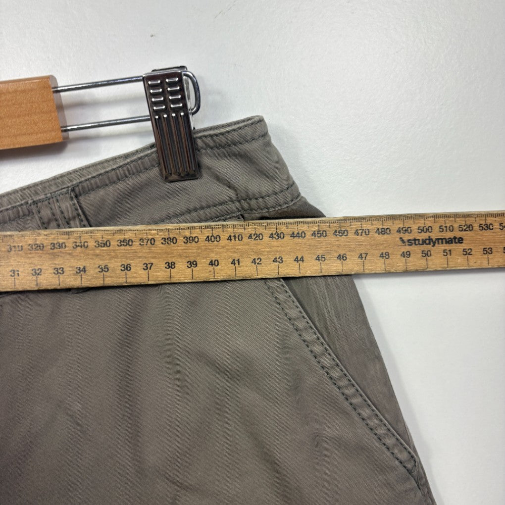 Grey shorts front view with measuring tape