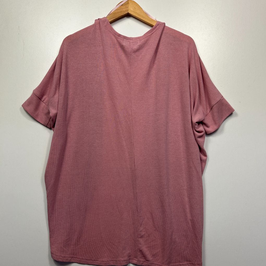 Mauve t-shirt dress front view