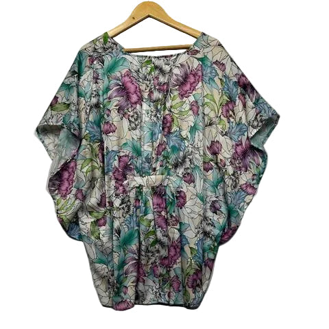 Diana Ferrari Multicoloured Floral Kaftan Top - Size 18