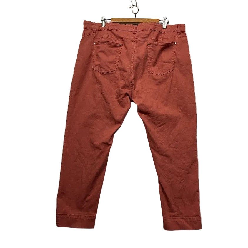 Rust red pants front view
