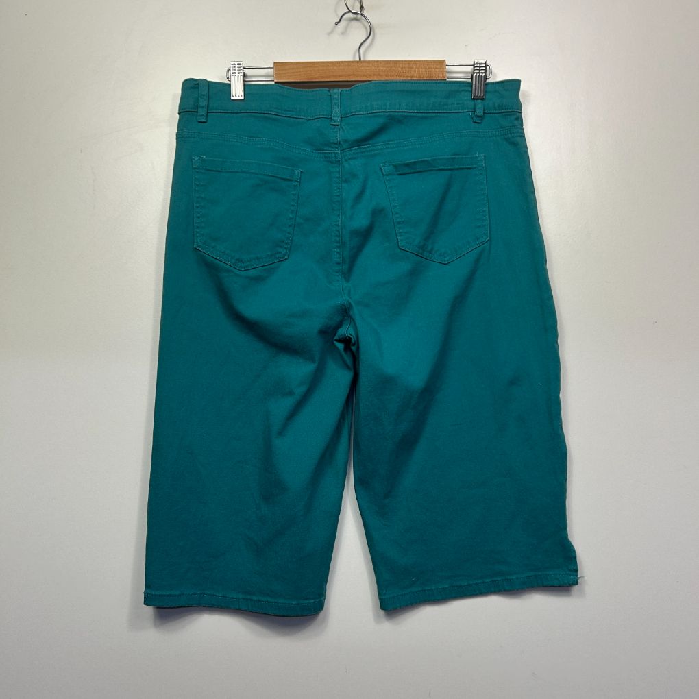 Teal shorts back view