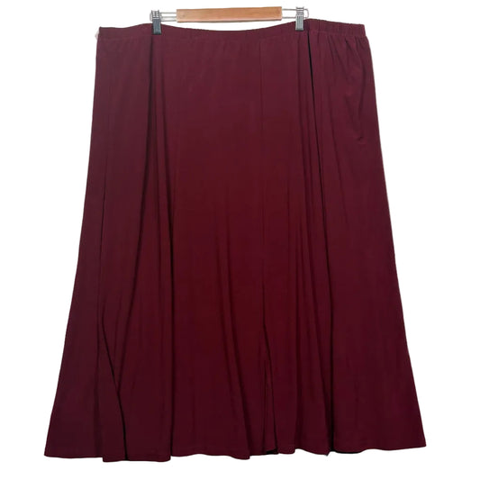 Burgundy skirt front view