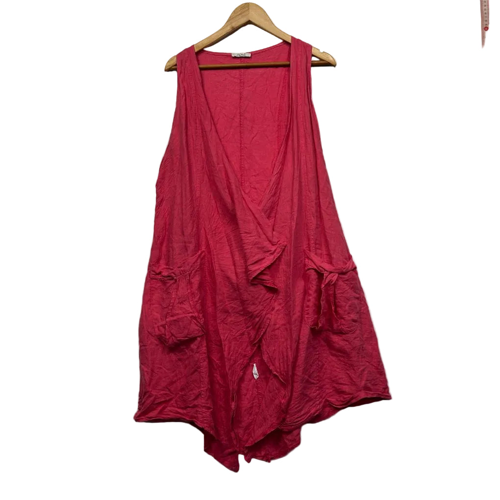 Linen Pink Open Front Top  - One Size