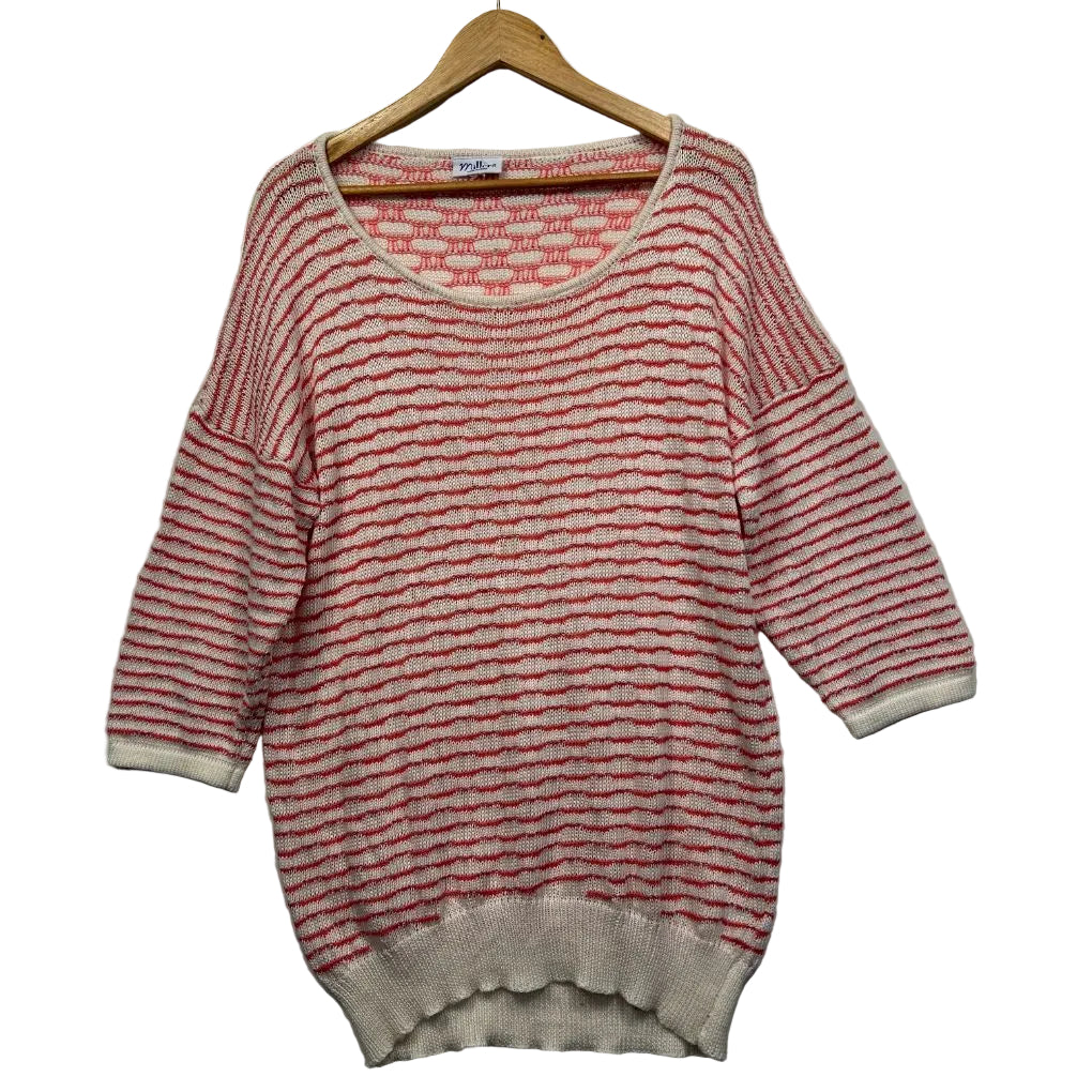 Millers Coral Stripe Knit Jumper - Size 14/16