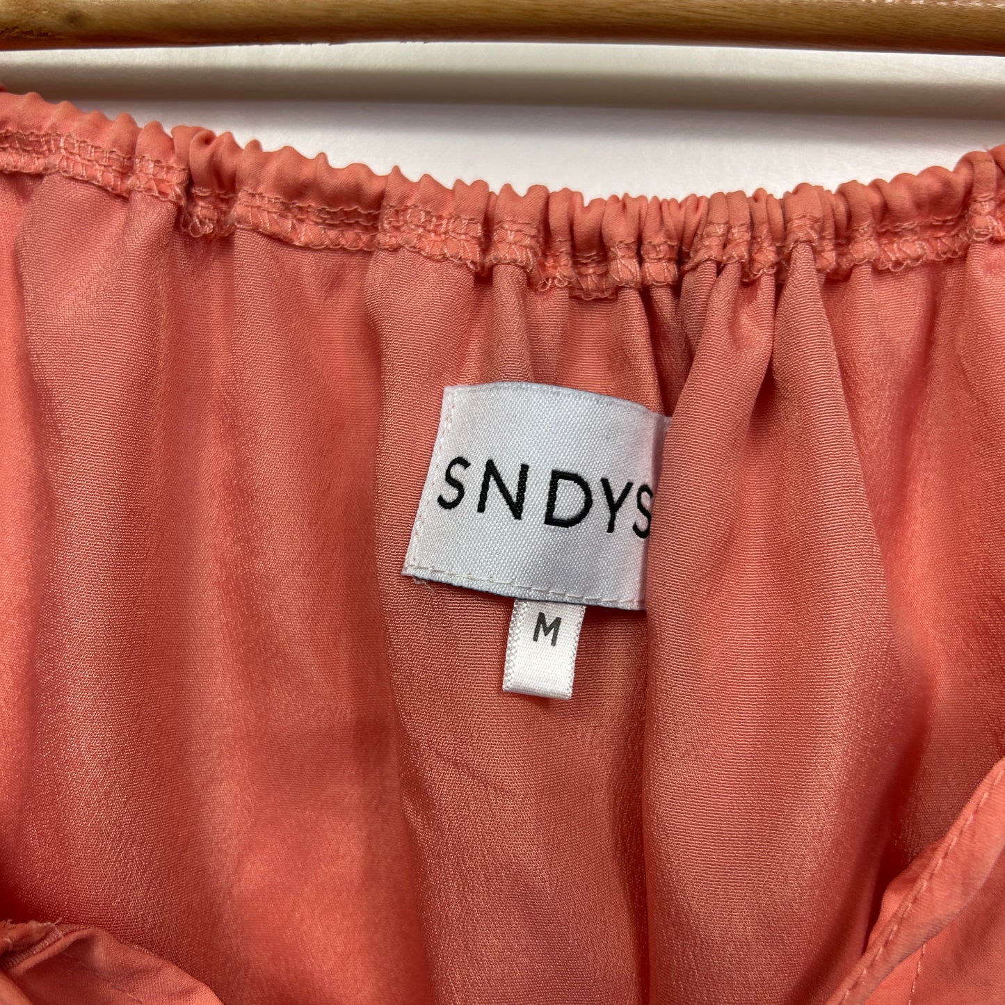 Pink shorts label view