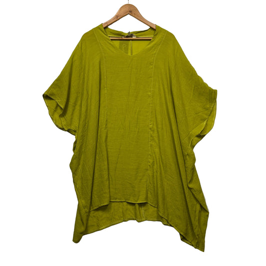 Capture Chartreuse Textured Boho Top - Size 18