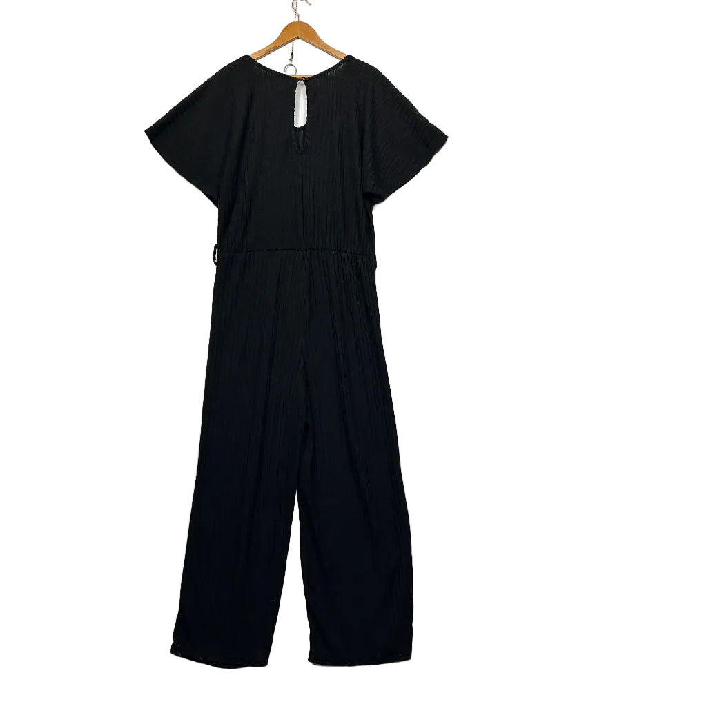 Black jumpsuit front view