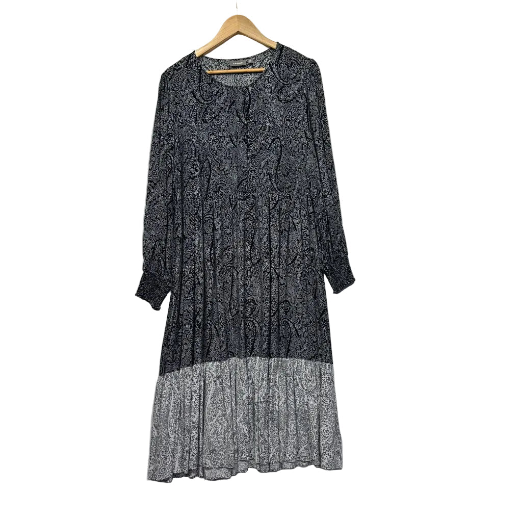 Sussan Black Paisley Dress - Size 16