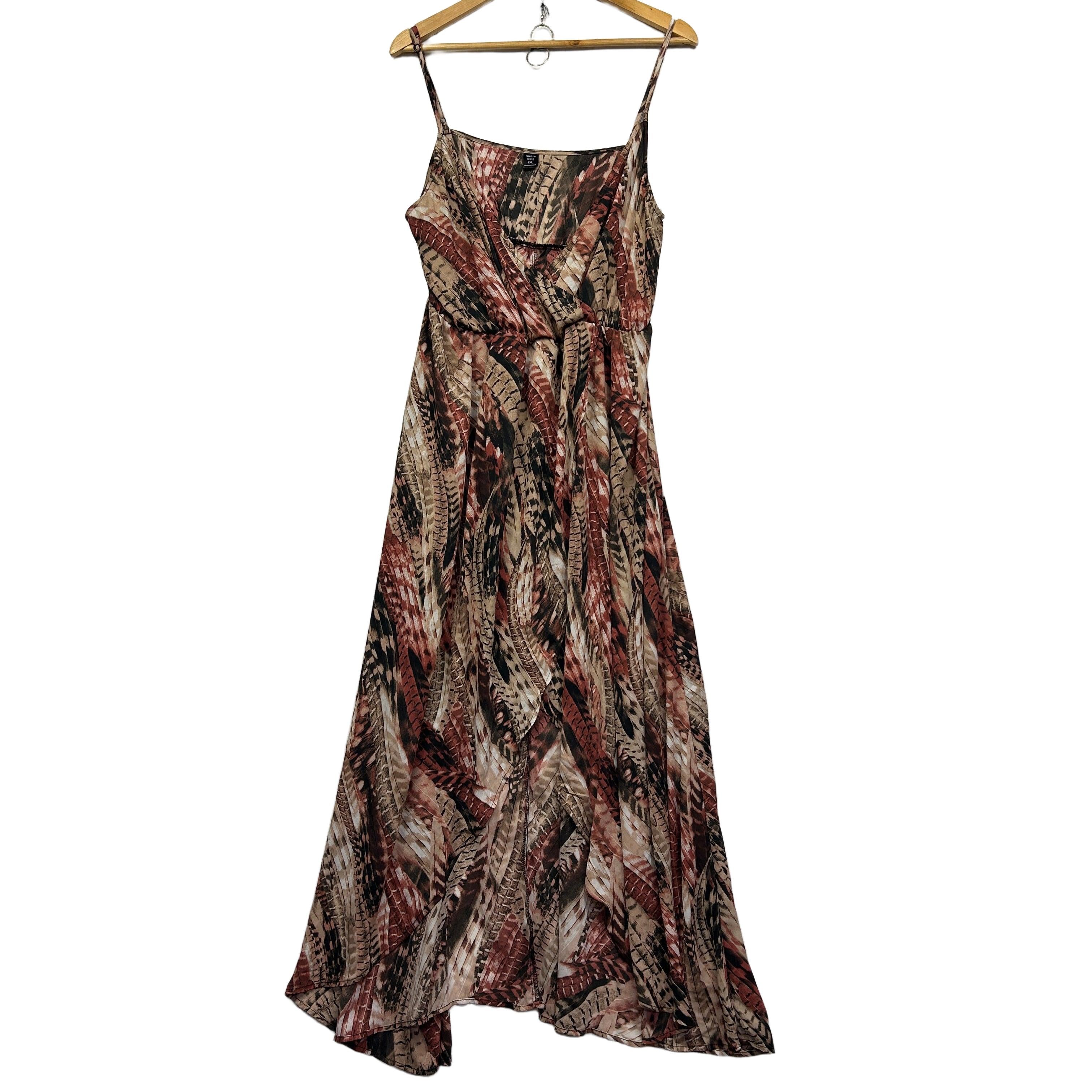 Shein Curve Brown Animal Print Dress - Size 1XL