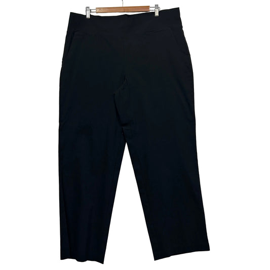 Black cropped trousers front view