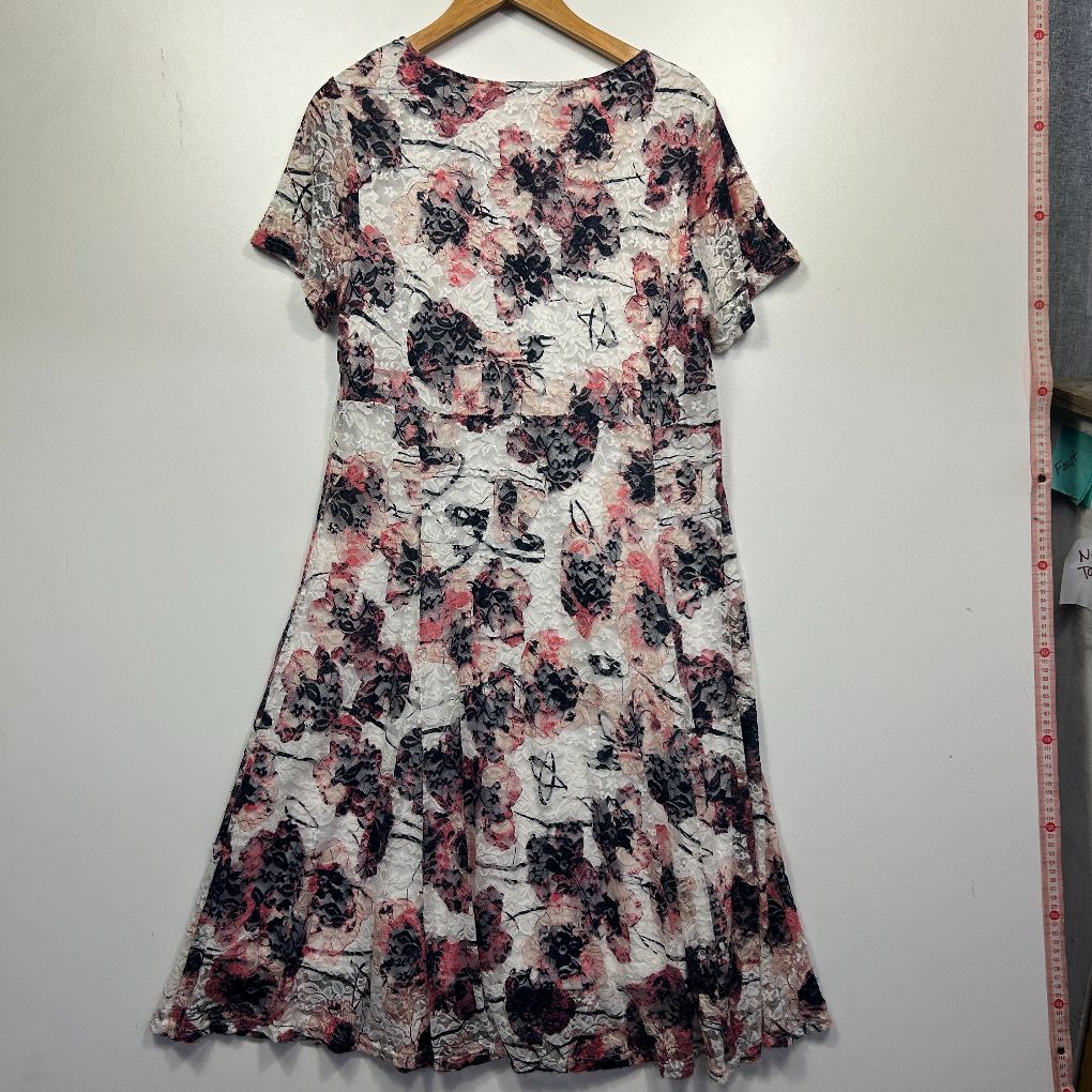 Cream floral dress front view