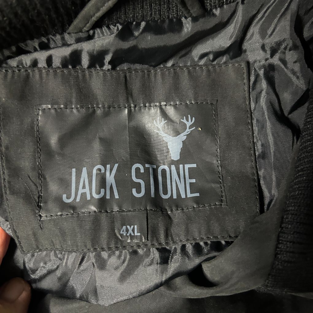 Jack Stone jacket label detail showing size 4XL