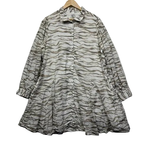 Anko Grey Striped Tunic - Size 20