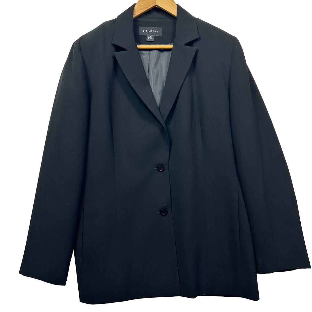 Liz Jordan Black Blazer - Size 14